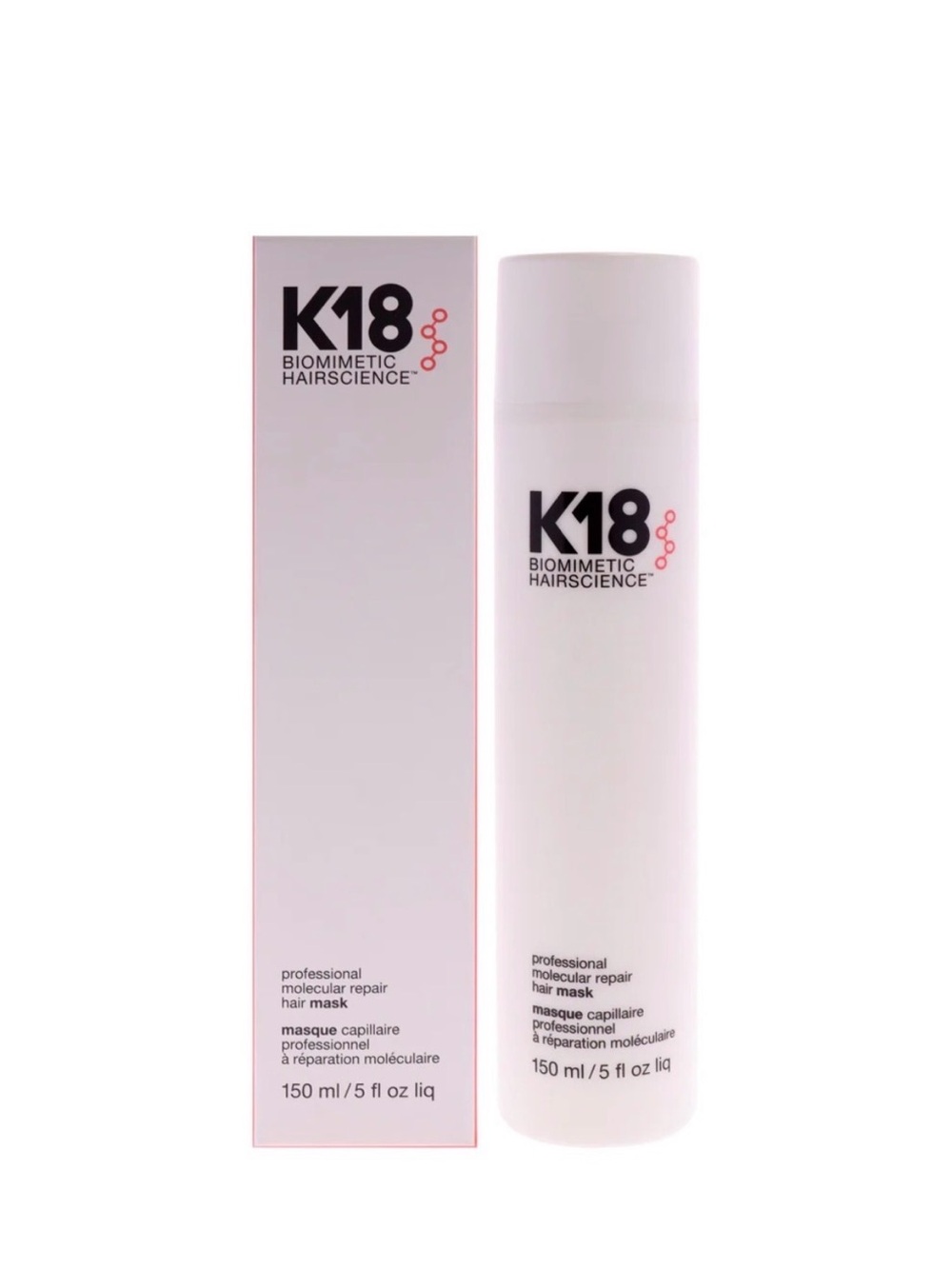 K18 Biomimetic Hairscience Professional Molecular Repair Hair Mask - White 5 oz